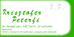 krisztofer peterfi business card